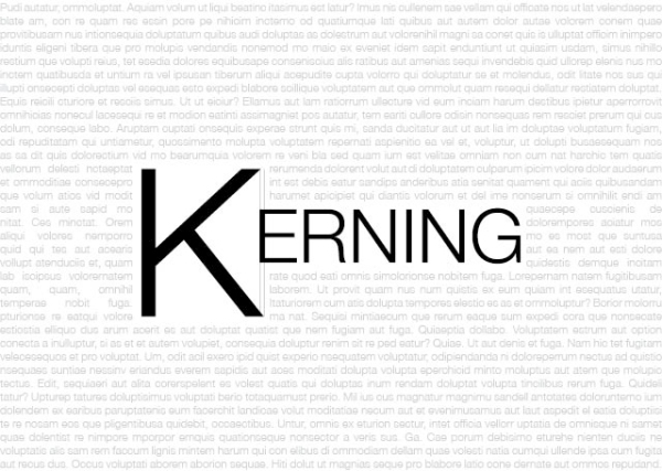 "K" is for kerning